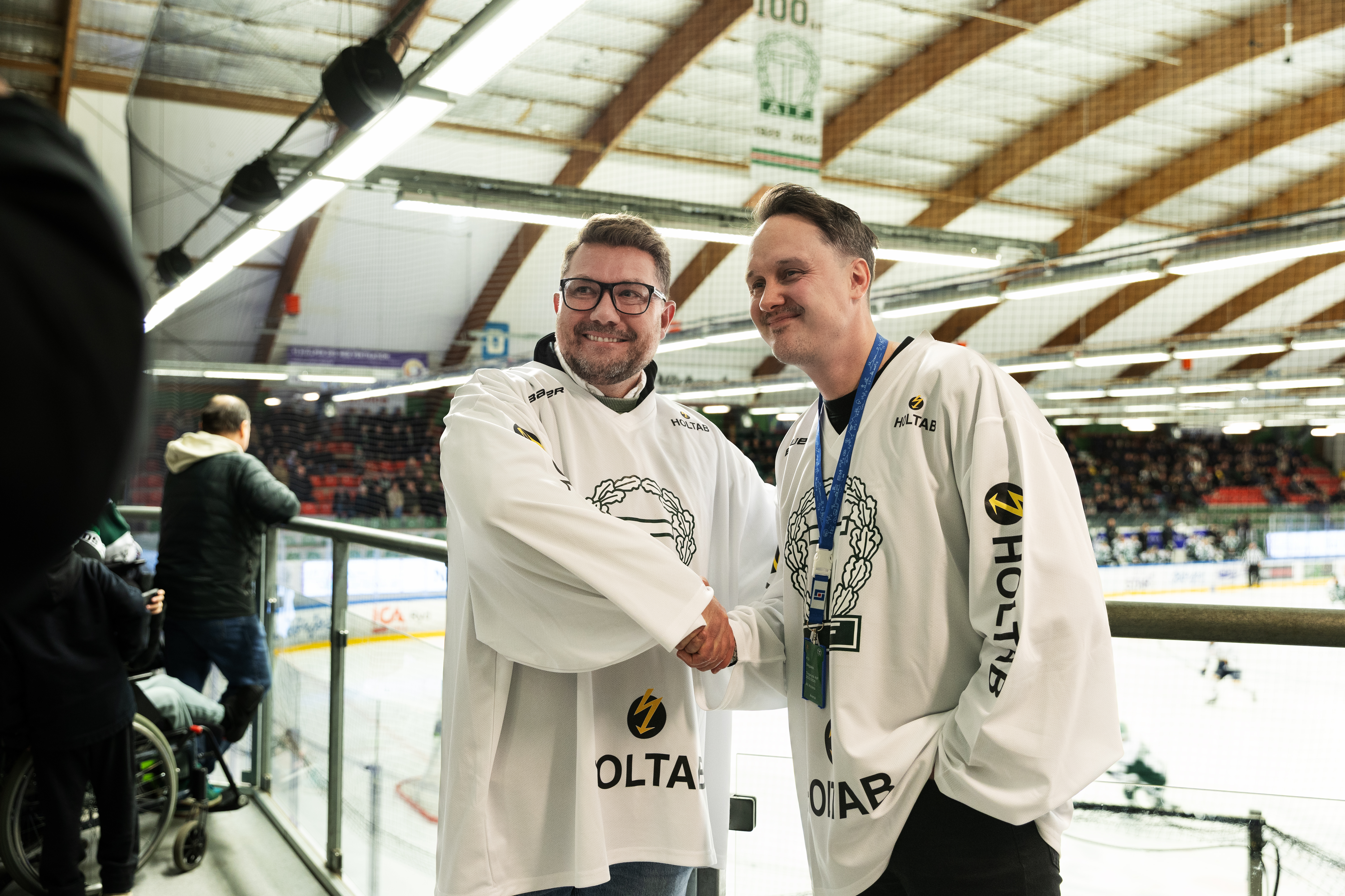 Michael Fohlin, vd på Holtab och Jakob Klingstedt, ordförande i TAIF