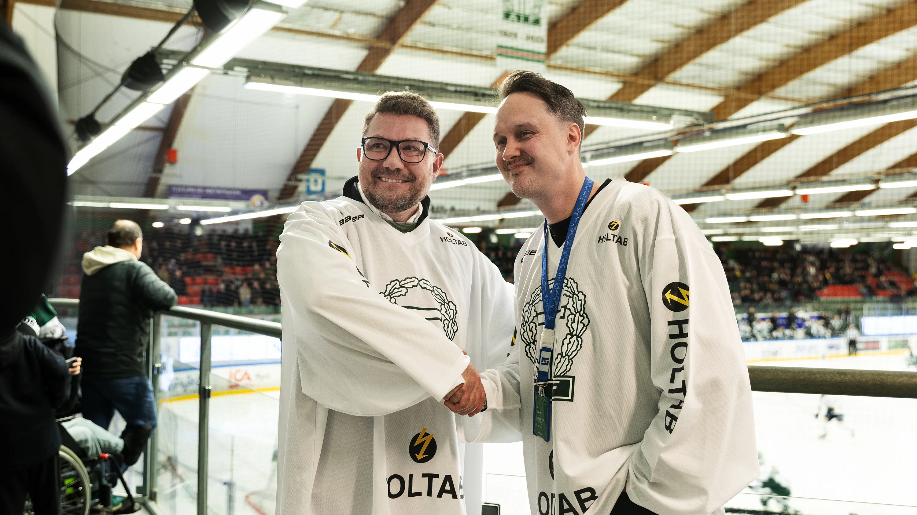 Michael Fohlin, vd på Holtab och Jakob Klingstedt, ordförande i TAIF