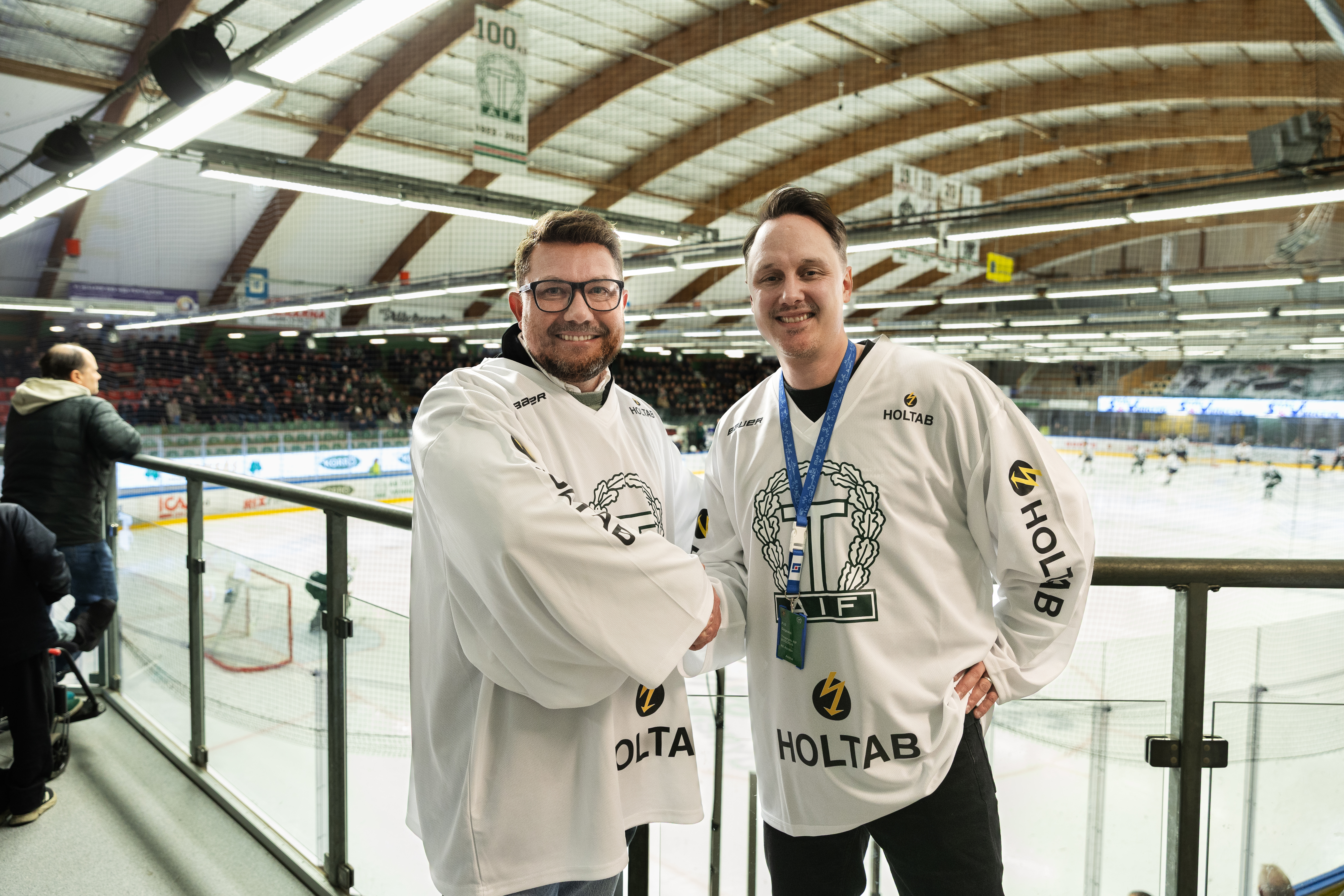 Michael Fohlin, vd på Holtab och Jakob Klingstedt, ordförande i TAIF