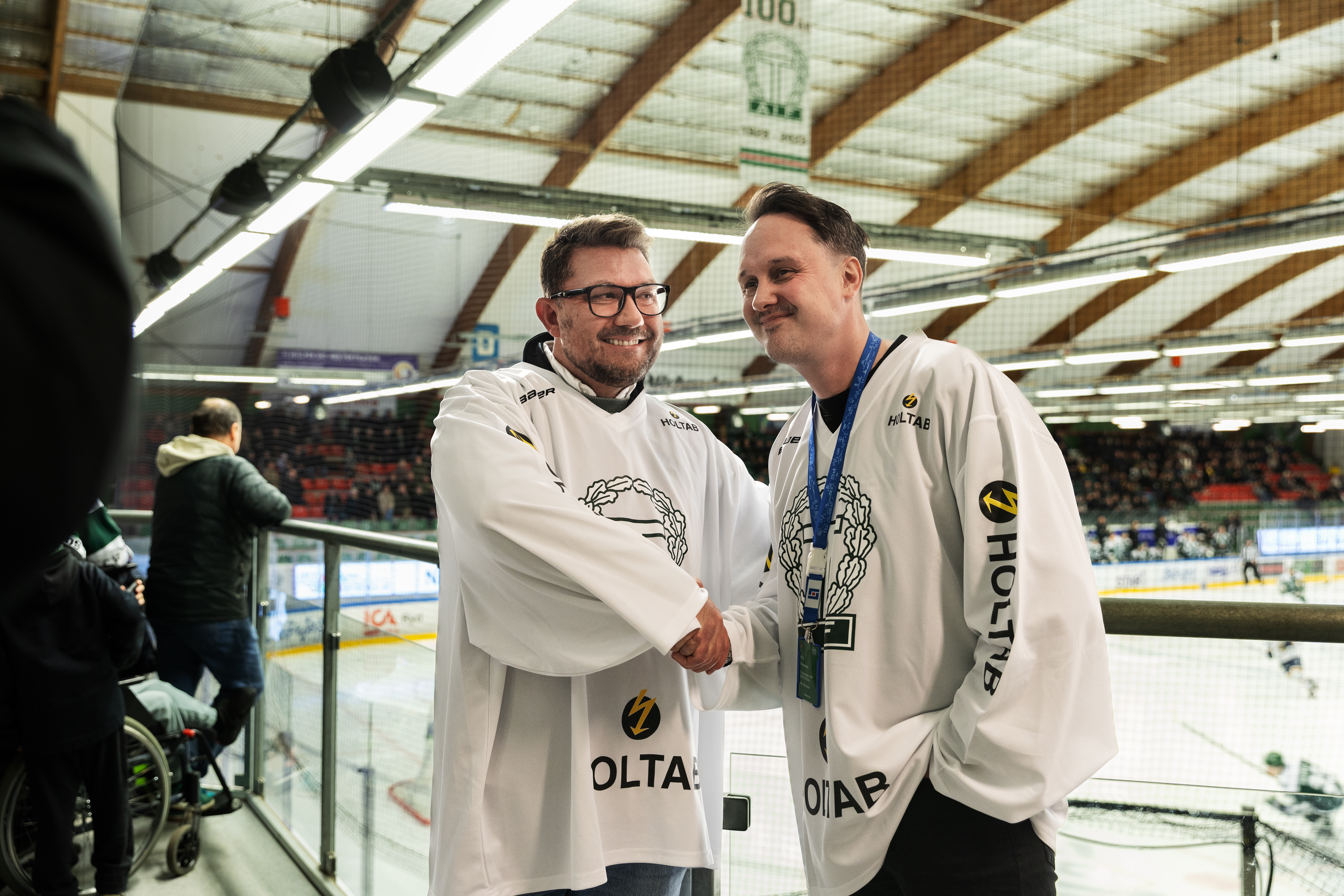 Michael Fohlin, vd på Holtab och Jakob Klingstedt, ordförande i TAIF