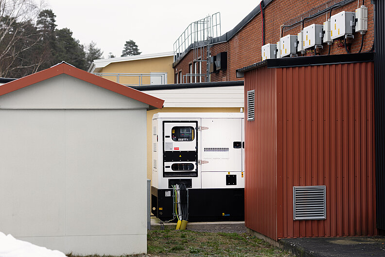 Reservkraftaggregat på Holtab