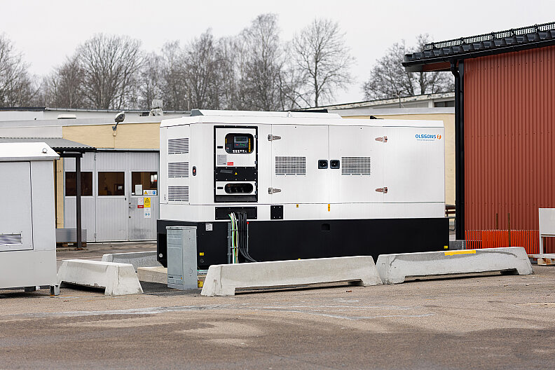 Reservkraftaggregat på Holtab